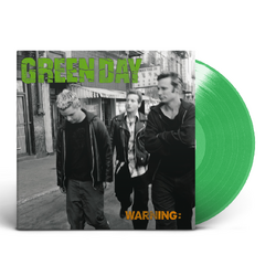 Green Day Warning LIMITED TRANSLUCENT FLUORESCENT GREEN VINYL LP + INSERT