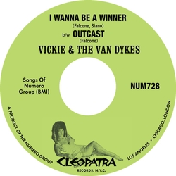 Vickie & The Van Dykes I Wanna Be A Winner B/W Outcast [7In] (Peach & White Marble Vinyl) VINYL 7