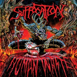 Suffocation Human Waste (Blue  Silver  Red Splatter) VINYL  LP