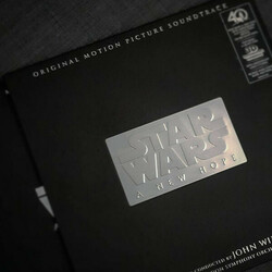 John Williams Star Wars: A New Hope Soundtrack 3 LP Box 40Th Anniversary Hologram On Side E Book Slipcase