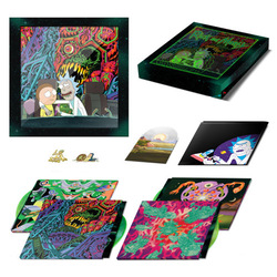 Various Artists The Rick And Morty Soundtrack 2 LP+7'' Box Colored Vinyl Poster Patch Sticker Etched Plexiglass Led-Lit Window Exclusive Bonus Track L