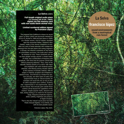 Francisco Lopez La Selva  LP+Usb Autographed Non-Audio Blank Etched Vinyl Audio On 24-Bit/48Khz Usb Flat Memory-Card Numbered Limited To 500