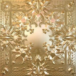 Jay Z & Kanye West Watch The Throne Deluxe 2 LP Picture Disc Gold-Embossed Cross-Shaped Jacket Poster
