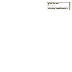 Throbbing Gristle The Second Annual Report  LP White Colored Vinyl Reissue Limited