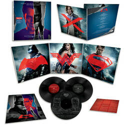 Hans Zimmer & Junkie Xl Batman V Superman: Dawn Of Justice Deluxe Soundtrack 3 LP Limited Black Standard Weight Vinyl 5 Bonus Tracks Poster Etched Sid