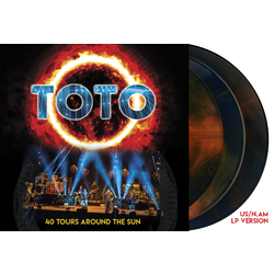 Toto 40 Tours Around The Sun 3 LP Blue & Orange Starburst Swirl Colored Vinyl Limited