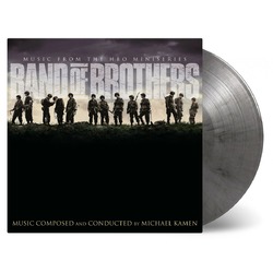 Michael Kamen Band Of Brothers Soundtrack 2 LP Limited Silver And Black Marbled Vinyl 180 Gram Audiophile Vinyl Gatefold Poster Insert Numbered To 750