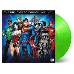 Various Artists Dc Comics The Music Of: Volume 2 Soundtrack 2 LP Limited Lime Green Vinyl 180 Gram Audiophile Vinyl Pvc Sleeve Fold Out Poster Numbere