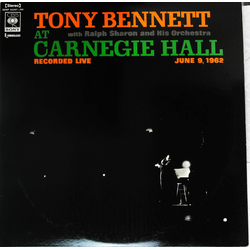 Tony Bennett With Ralph Sharon And His Orchestra At Carnegie Hall Recorded Live June 9, 1962 JAPANESE VINYL 2LP