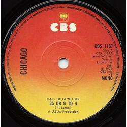 Chicago (2) 25 Or 6 To 4 USED VINYL 7INCH 45 RPM SINGLE REISSUE