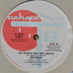 Hendrix Me Wanna See You Dance VINYL 12" USED