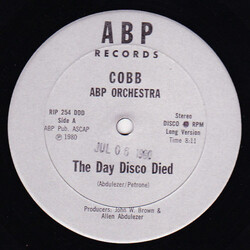 ABP Orchestra The Day Disco Died USED VINYL 12INCH 33 S RPM SINGLE