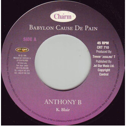 Anthony B Babylon Cause De Pain USED VINYL 7INCH 45 RPM SINGLE