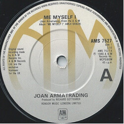 Joan Armatrading Me Myself I Vinyl 7" USED