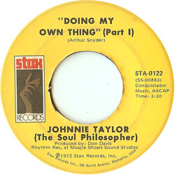 Johnnie Taylor Doing My Own Thing USED VINYL 7INCH SINGLE 45 RPM