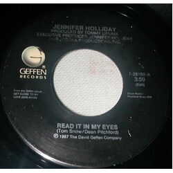 Jennifer Holliday Read It In My Eyes USED VINYL 7INCH 45 RPM
