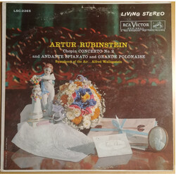 Arthur Rubinstein / Frédéric Chopin / Symphony Of The Air / Alfred Wallenstein Concerto No. 2 And Andante Spianato And Grande Polonaise Vinyl LP USED