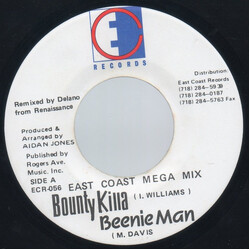 Bounty Killer / Beenie Man / Sly Dunbar / Jazzwad East Coast Mega Mix / Mecca USED VINYL 7INCH MIXED