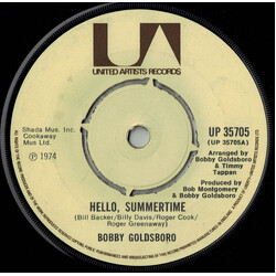 Bobby Goldsboro Hello, Summertime USED VINYL 7INCH 45 RPM SINGLE