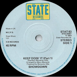 Showdown (3) Keep Doin' It (Part 1) USED VINYL 7INCH 45 RPM SINGLE