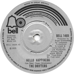 The Drifters Hello Happiness Vinyl 7" USED