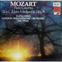 Ilana Vered / The London Philharmonic Orchestra / Uri Segal / Wolfgang Amadeus Mozart Piano Concertos 21 In C (Elvira Madigan) & 23 In A Vinyl LP USED