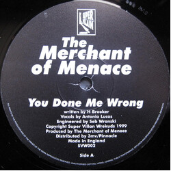 The Merchant Of Menace You Done Me Wrong / The Plan USED VINYL 12INCH