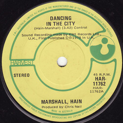 Marshall Hain Dancing In The City USED VINYL 7INCH SINGLE 45 RPM