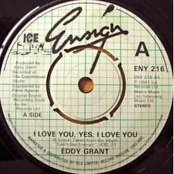 Eddy Grant I Love You Yes, I Love You VINYL 7" USED