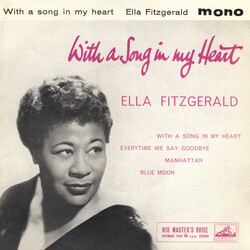 Ella Fitzgerald With A Song In My Heart USED VINYL 7INCH 45 RPM EP REPRESS MONO