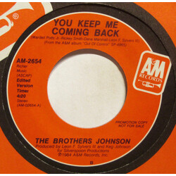 Brothers Johnson You Keep Me Coming Back USED VINYL 7INCH 45 RPM SINGLE PROMO