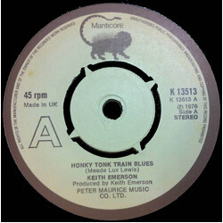 Keith Emerson Honky Tonk Train Blues USED VINYL 7INCH 45 RPM SINGLE