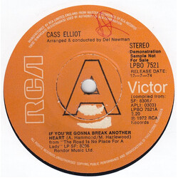 Cass Elliot If You're Gonna Break Another Heart USED VINYL 7INCH 45 RPM SINGLE PROMO