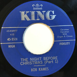 Bob Kames The Night Before Christmas (Part 1) / The Night Before Christmas (Part 2) USED VINYL 7INCH 45 RPM SINGLE