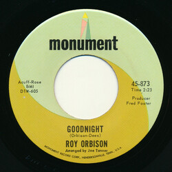 Roy Orbison Goodnight / Only With You USED VINYL 7INCH 45 RPM SINGLE