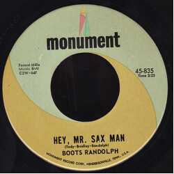 Boots Randolph Hey, Mr. Sax Man USED VINYL 7INCH 45 RPM SINGLE