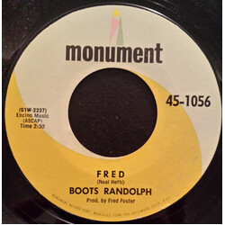 Boots Randolph Fred USED VINYL 7INCH 45 RPM SINGLE