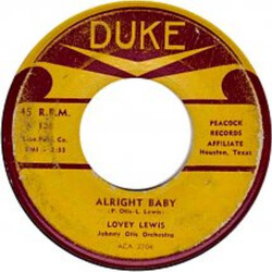 Lovey Lewis Alright Baby / Take A Chance With Me USED VINYL 7INCH 45 RPM SINGLE MONO