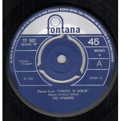 The Spinners Theme From "Funeral In Berlin" USED VINYL 7INCH 45 RPM SINGLE MONO