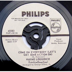 Wayne Logiudice Come On Everybody (Let's Get Some Action On) / Ow! Boogaloo USED VINYL 7INCH 45 RPM PROMO
