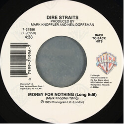 Dire Straits Money For Nothing (Long Edit) / Twisting By The Pool USED VINYL 7INCH 45 RPM