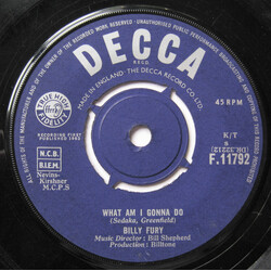 Billy Fury What Am I Gonna Do VINYL 7" USED
