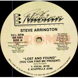 Steve Arrington Lost And Found (You Can Find Me Present) USED VINYL 12INCH 33 S RPM PROMO