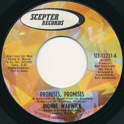 Dionne Warwick Promises, Promises USED VINYL 7INCH 45 RPM SINGLE