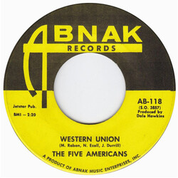 The Five Americans Western Union / Now That It's Over USED VINYL 7INCH 45 RPM SINGLE