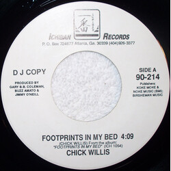 Chick Willis Footprints In My Bed USED VINYL 7INCH 45 RPM PROMO