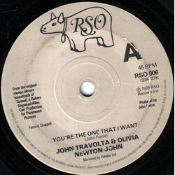 John Travolta / Olivia Newton-John You're The One That I Want USED VINYL 7INCH 45 RPM SINGLE