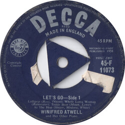 Winifred Atwell Let's Go USED VINYL 7INCH 45 RPM SINGLE