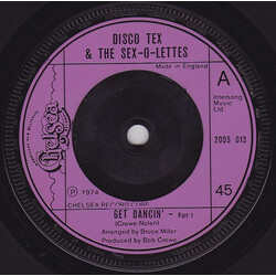 Disco Tex & His Sex-O-Lettes Get Dancin' - Part 1 USED VINYL 7INCH SINGLE 45 RPM