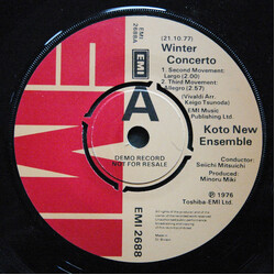 The New Koto Ensemble Of Tokyo Winter Concerto USED VINYL 7INCH 45 RPM EP PROMO